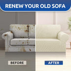 KEKUOU Stretch Oversized Sofa Slipcover 1 Piece Couch Sofa Cover Furniture - Image 7