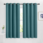 NICETOWN Blackout Curtains 63 inches Long, Grommet Window Treatment Energy by NICETOWN