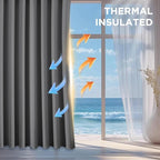 Joydeco Blackout Curtains 90 Inch Length 2 Panels Set, Thermal Insulated Long - Image 6