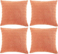 Fancy Homi 4 Packs Boho Coral Decorative Throw Pillow Covers 26x26 Inch by Fancy+Homi