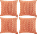 Fancy Homi 4 Packs Boho Coral Decorative Throw Pillow Covers 14x14 Inch by Fancy+Homi