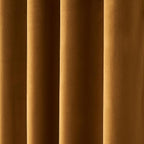MIULEE Velvet Curtains Golden Brown Elegant Grommet Curtains Thermal Insulated - Image 7