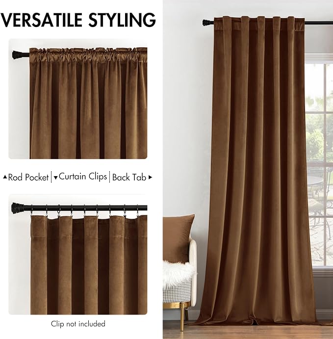 MIULEE Velvet Curtains 108 inches - Image 2