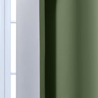 Yakamok Greyish White and Sage Green Ombre Curtains, Light Blocking Curtains - Image 5