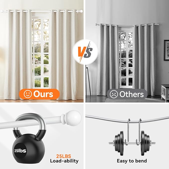 Curtain Rods for Windows 66 to 120” - Image 4