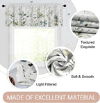 Emvency 4 Pack Valances Window Treatments, 52x18 Inch Rod Pocket Valances - Image 2