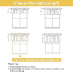 OWENIE Black Valances for Windows 1 Pcs, Light Filtering Textured Farmhouse - Image 2