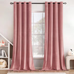 MIULEE Blush Pink Curtains Thermal Insulated Polyester Soundproof Room by MIULEE