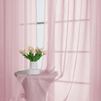 OWENIE Sheer Blush Curtains 108 Inches Long - Image 8