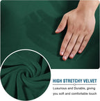 H.VERSAILTEX High Stretch Sofa Slipcover 4 Piece Cover Velvet Furniture - Image 5
