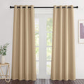 NICETOWN Biscotti Beige Curtains 84 inch Length 2 Panels, Grommet Thermal by NICETOWN