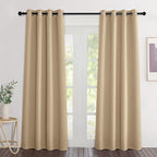 NICETOWN Biscotti Beige Curtains 84 inch Length 2 Panels, Grommet Thermal by NICETOWN