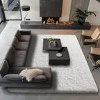 Ophanie Area Rugs 9x12 Living Room, Large White Bedroom Carpet, Big Shag Indoor - Image 3