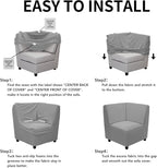 Easy-Going Stretch Sectional Corner Sofa Slipcover 1-Piece Couch Sofa Cover - Image 5