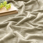 BEDELITE Fleece Blanket Twin Size Oat Linen Throw Blankets - Image 3