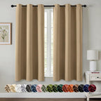 MIULEE Taupe Brown Blackout Curtains by MIULEE