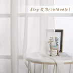 NICETOWN Voile Sheer Curtains for Bedroom Windows, Grommet Top Elegant - Image 3