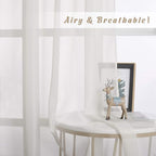 NICETOWN Beige Sheer Curtains 90 inch Length, Grommet Airy & Lightweight Chic - Image 3