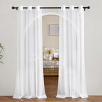 NICETOWN White Sheer Curtains 80 inches Long by NICETOWN