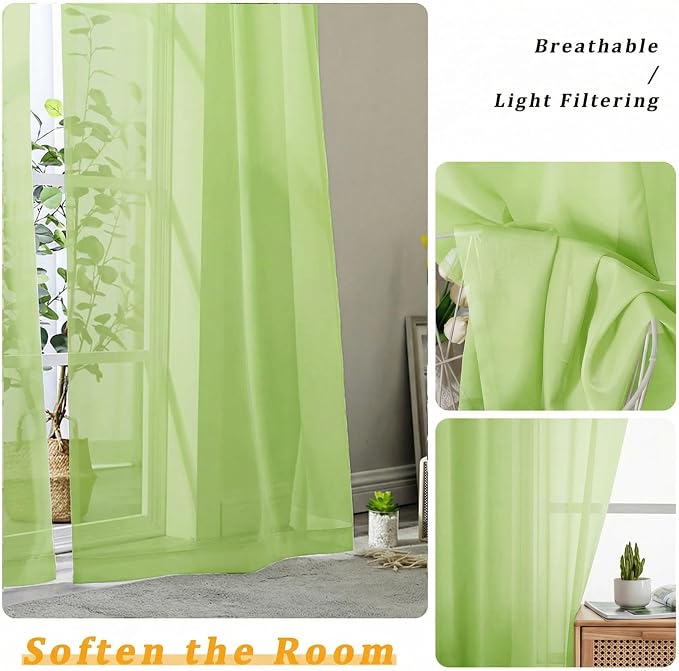 Gwine Sheer Curtains 96 Inches Long - Image 5