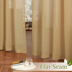 NICETOWN Linen Blend Flax Sheer Window Curtains & Drapes, Grommet Semi Sheer - Image 6