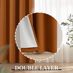 Yakamok Room Darkening 100% Blackout Curtains Grommet Window Treatments - Image 8