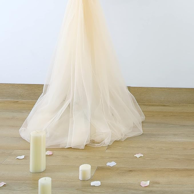 Champagne Sheer Backdrop Curtains - Image 8