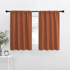 NICETOWN RV Blackout Curtains for Camper Windows, Burnt Orange, Short Blackout by NICETOWN