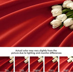 MIULEE Christmas Red Back Tab Blackout Curtains 120 Inch Long 2 Panels Set - Image 8