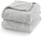 Exclusivo Mezcla Plush Fuzzy Fleece Bed Blanket Queen Size, Super Soft - Image 7