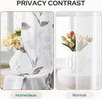 HOMEIDEAS Non-See-Through Dry Rose and White Privacy Sheer Curtains 52 X 63 - Image 3