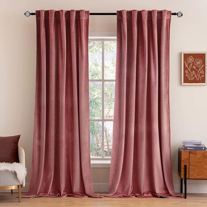 MIULEE Velvet Curtains 84 inches 2 Panels by MIULEE