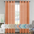 H.VERSAILTEX Linen Curtains Natural Linen Blended Curtain Panels by HVERSAILTEX