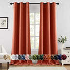 MIULEE Burnt Orange Blackout Curtains by MIULEE
