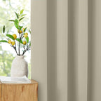 NICETOWN 100% Blackout Muted Beige Curtains 84 inches Long, Grommet Energy - Image 9
