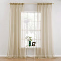 MIULEE 2 Panels Solid Color Sheer Window Curtains Elegant Window Voile by MIULEE