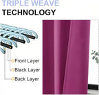 Simplebrand Ava Hot Pink Short 36 Inches Blackout Curtain 2 Panels Set - Image 5