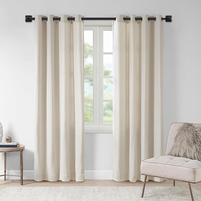 UIOSANRT Curtain Rods for Windows 66 to 120 Inch, 5/8" Diameter Black Ceiling - Image 6