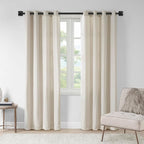 UIOSANRT Curtain Rods for Windows 48 to 84 inch, 5/8" Diameter Black Curtain - Image 6