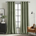 MIULEE Sage Green Elegant Grommet Curtains Thermal Insulated Soundproof Room by MIULEE