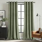 MIULEE Sage Green Elegant Grommet Curtains Thermal Insulated Soundproof Room by MIULEE