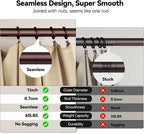 YaFex Heavy Duty Curtain Rods 32-120 Inch, 1 Inch Adjustable Bronze Curtain Rod - Image 5