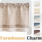 jinchan Farmhouse Linen Valance - Image 9