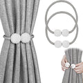 Melaluxe 2 Pack Magnetic Curtain Tiebacks, Decorative Curtain Holdbacks by Melaluxe