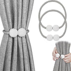 Melaluxe 2 Pack Magnetic Curtain Tiebacks, Decorative Curtain Holdbacks by Melaluxe