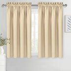 DWCN Beige Blackout Curtains for Bedroom – Rod Pocket Thermal Insulated Energy by DWCN