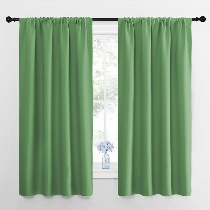NICETOWN Blackout Curtains for Bedroom, Froest Green, 1 Pair, 42 by 45-inch by NICETOWN