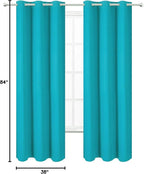 LEMOMO Teal Thermal Blackout Curtains/38 x 84 Inch/Set of 2 Panels Room - Image 10