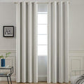 Yakamok Light Beige Room Darkening Thermal Insulated Light Blocking Blackout by Yakamok