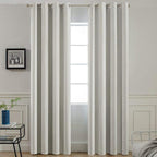 Yakamok Light Beige Room Darkening Thermal Insulated Light Blocking Blackout by Yakamok